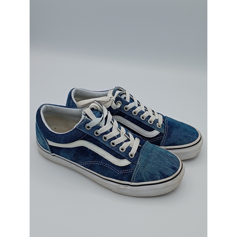 Vans Unisex Old Skool Blue Denim 5 Men 6.5 Women Low Top Skate Shoes